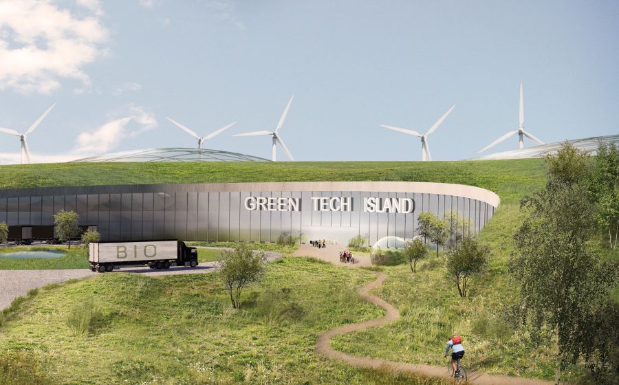 Green Tech Island på Holmene ifølge Urban Power og Hvidovre Kommune